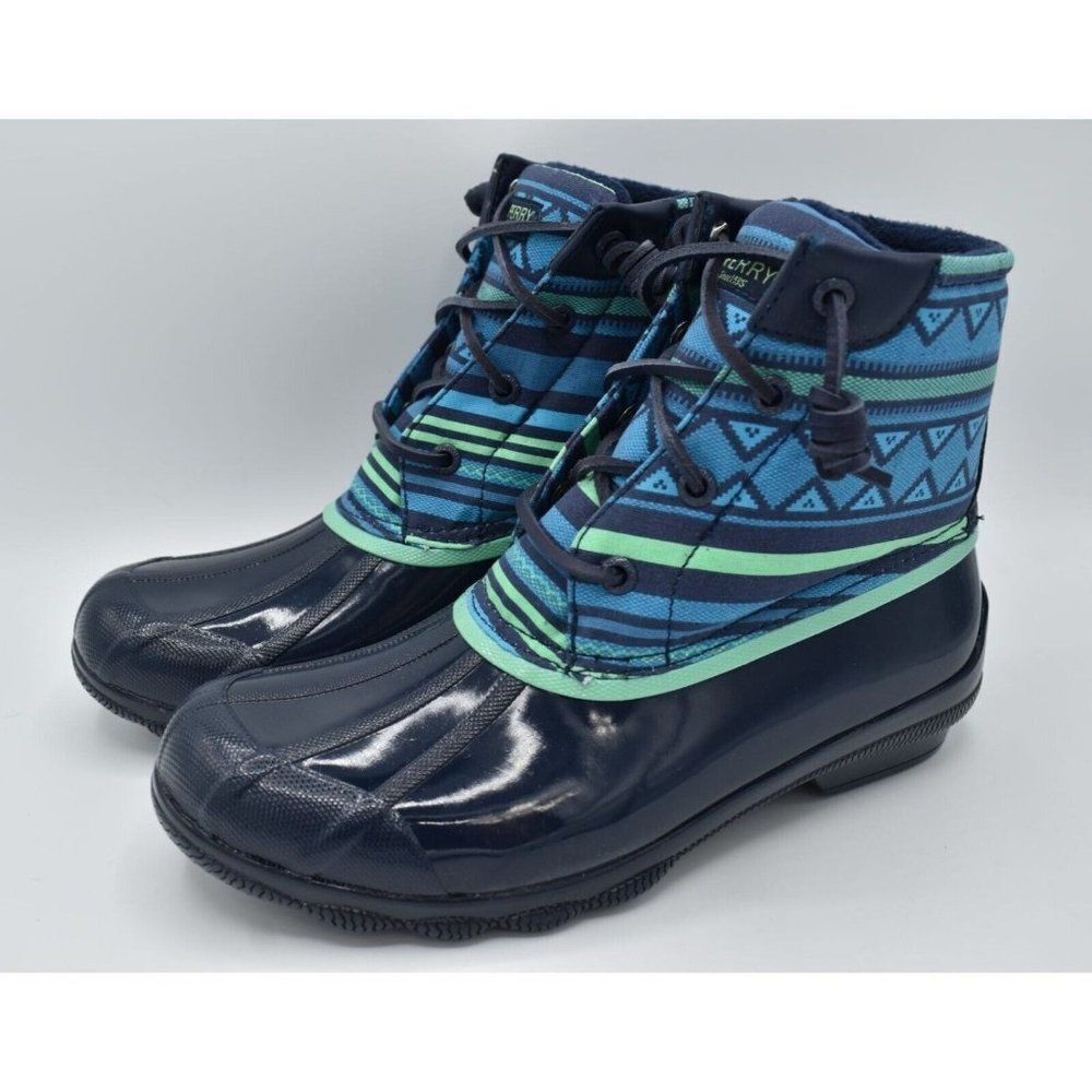 Sperry Top Sider Womens Size 7.5 Syren Gulf Playa Navy‎ Blue Duck Boots